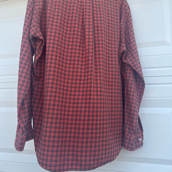 🎉HP🎉Ralph Lauren classic Fit Size L Orange Plaid Shirt - Picture 5 of 8